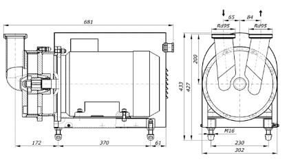 LR-40 pump dimensions