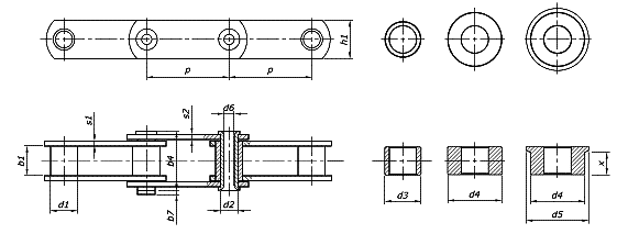 Carrier chains with pipe pivot