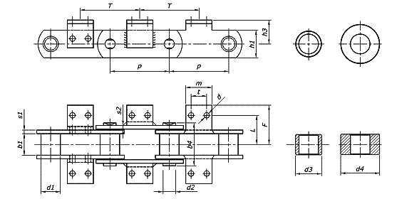 Carrier chains - lifters