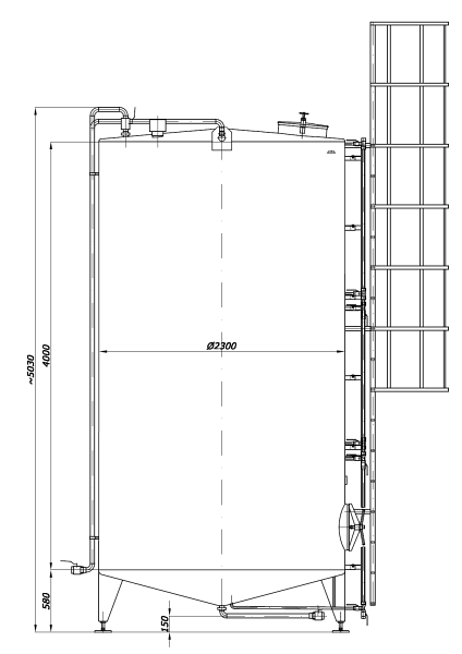 Zbiornik akcyzowy technologiczny V=17m³ PLT 05134