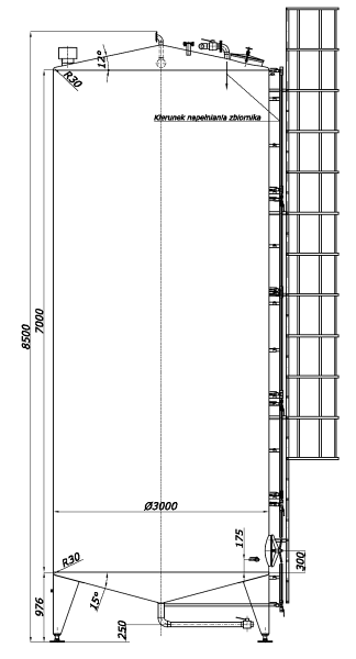 Zbiornik akcyzowy technologiczny V=50m³