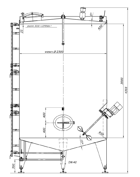 Zbiornik akcyzowy technologiczny V=12m³