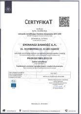 Certyfikat Systemu Jakości